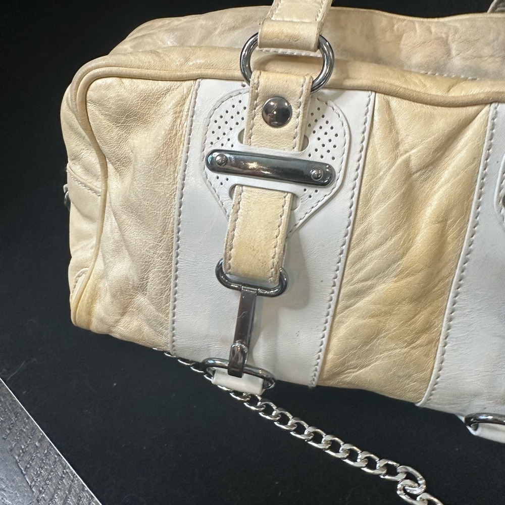 Balenciaga Vintage Cream and Beige Leather Shoulder Bag /Crossbody - Picture 9 of 16